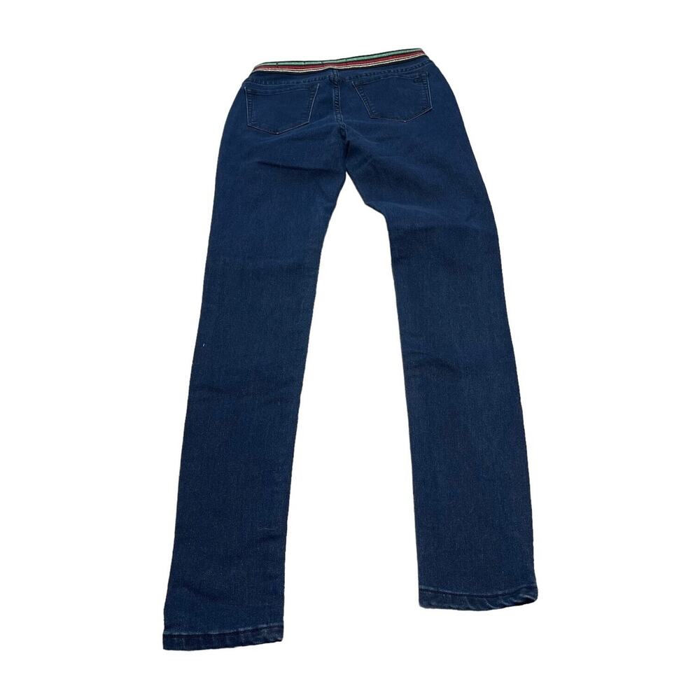 Jessica Simpson Jeans Girl's 16 Blue Dark Wash Denim Elastic Waist Skinny Leg - Picture 4 of 8